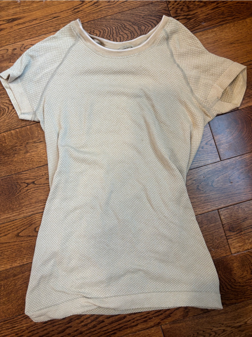 lululemon athletica Short Sleeve Crew Tee in Light Beige